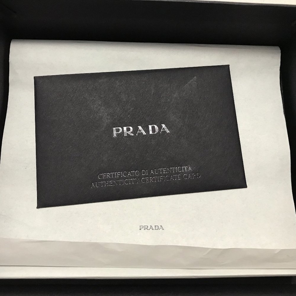 Prada Saffiano Leather Card Holder Black